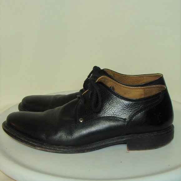 FRYE MENS BLACK LEATHER OXFORD LACE UP SHOES 12D main image 11